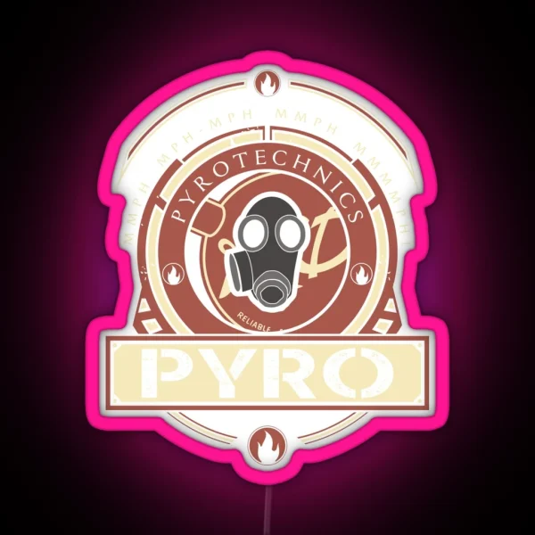 Pyro Red Team RGB Neon Sign