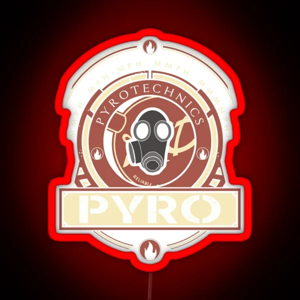 Pyro Red Team RGB Neon Sign