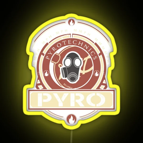 Pyro Red Team RGB Neon Sign