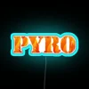 RGB Neon Wall Art Decorations with Pyro Painted Colorful Lighting