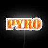Durable waterproof LED signage with vibrant colorful pyro rgb lighting
