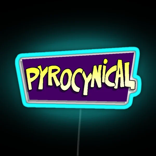 Pyrocynical Pixel Logo RGB Neon Sign