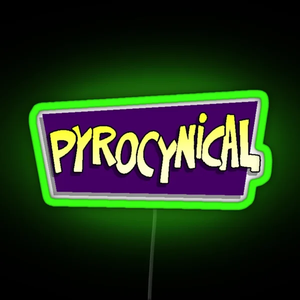 Pyrocynical Pixel Logo RGB Neon Sign