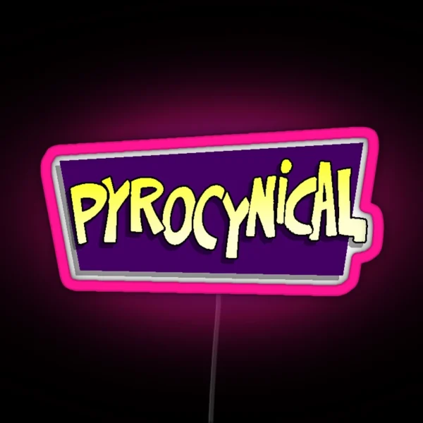 Pyrocynical Pixel Logo RGB Neon Sign