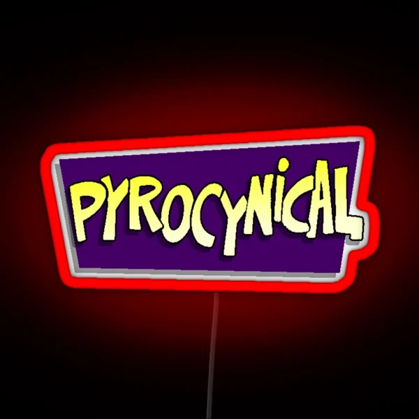 Pyrocynical Pixel Logo RGB Neon Sign