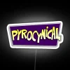 RGB Neon Sign with Distressed Artwork Graphic Design Inspiration