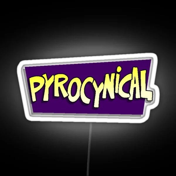 Pyrocynical Pixel Logo RGB Neon Sign