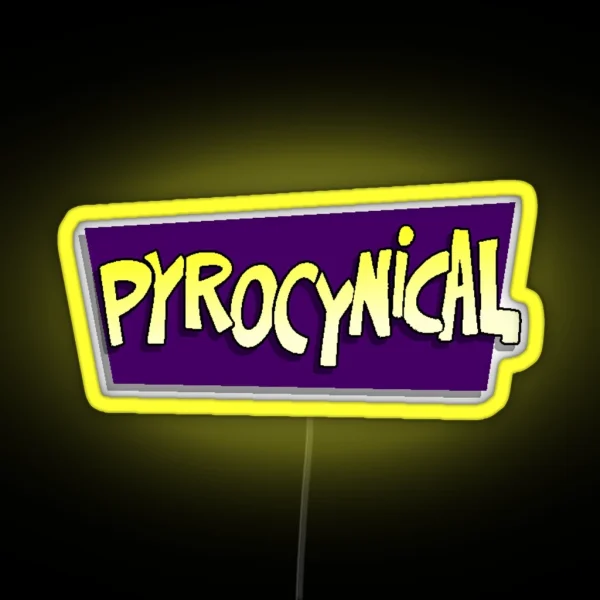 Pyrocynical Pixel Logo RGB Neon Sign