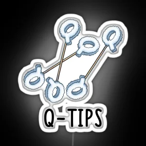 Q Tips RGB Neon Sign