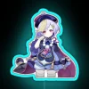 Vibrant Qiqi neon sign for Genshin Impact fans and gamers alike.