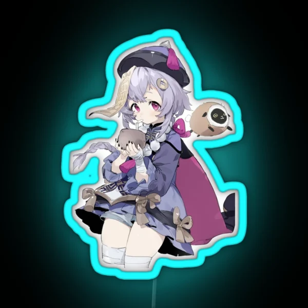 Qiqi Kawaii Genshin Impact RGB Neon Sign