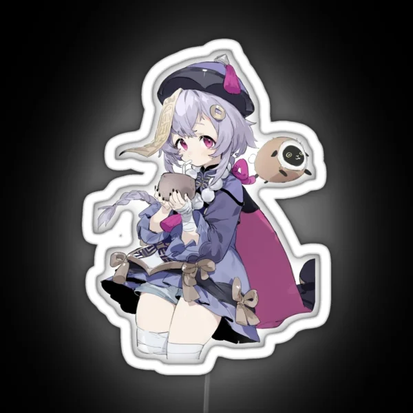 Qiqi Kawaii Genshin Impact RGB Neon Sign