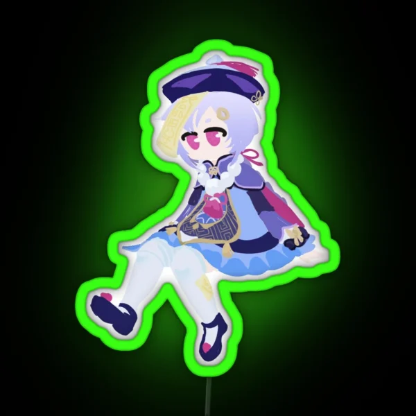 Qiqi Sitting RGB Neon Sign