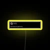 Vibrant LED neon display with customizable color changing RGB effects.