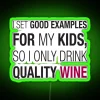 Vintage wine decor with modern RGB glow and neon accents