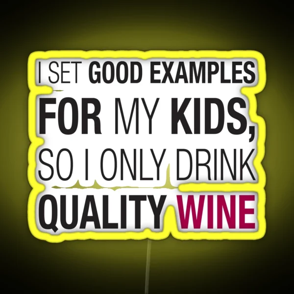 Quality Wine RGB Neon Sign