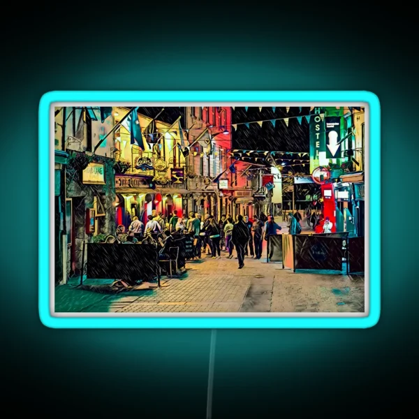 Quay Street Galway Painting RGB Neon Sign