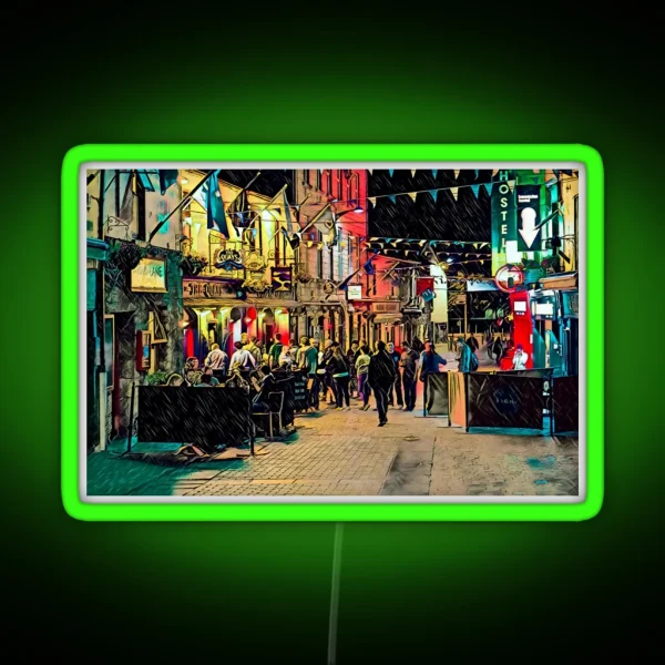 Quay Street Galway Painting RGB Neon Sign