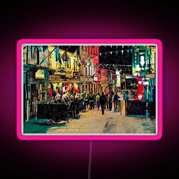 Quay Street Galway Painting RGB Neon Sign