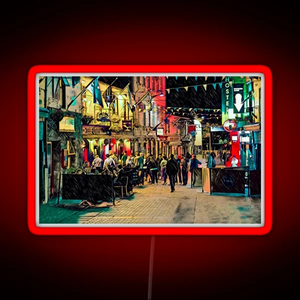 Quay Street Galway Painting RGB Neon Sign