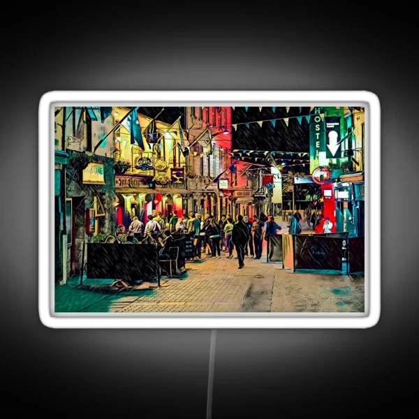 Quay Street Galway Painting RGB Neon Sign
