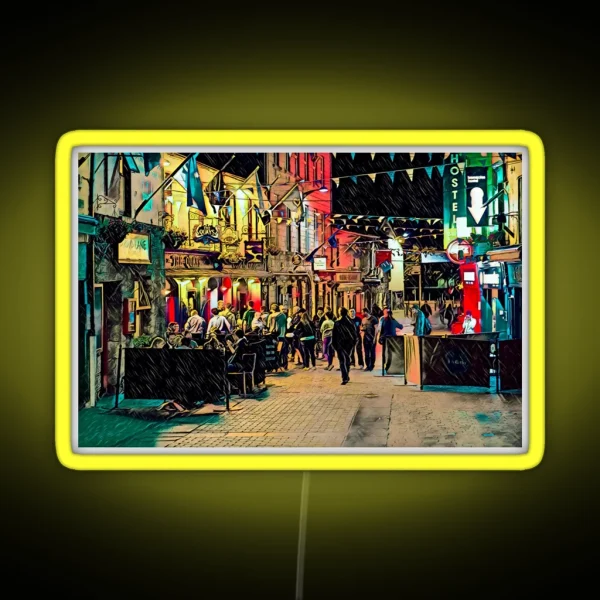 Quay Street Galway Painting RGB Neon Sign