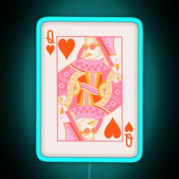 Queen Of Hearts RGB Neon Sign