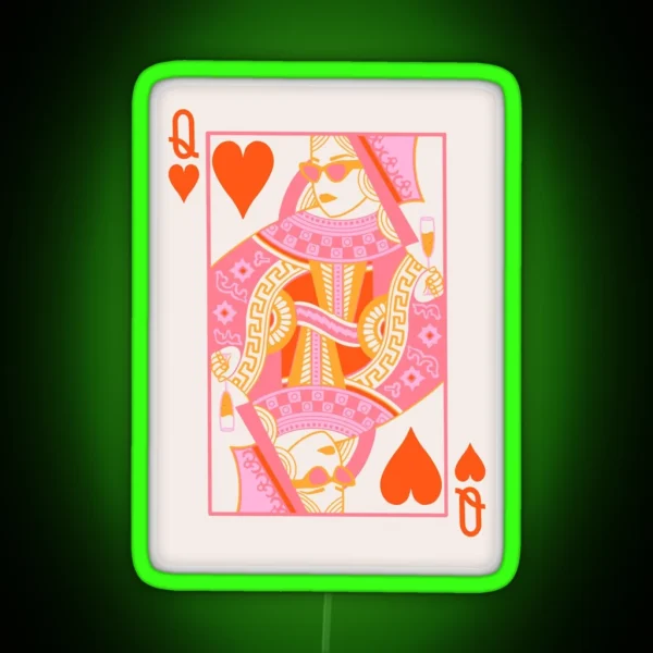 Queen Of Hearts RGB Neon Sign