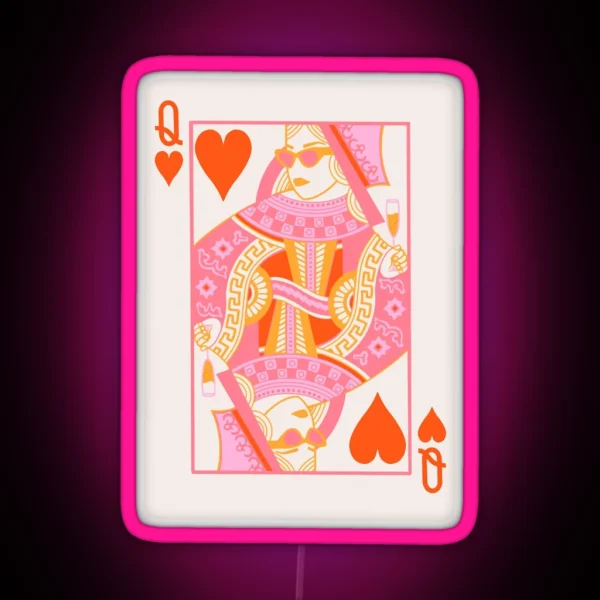 Queen Of Hearts RGB Neon Sign