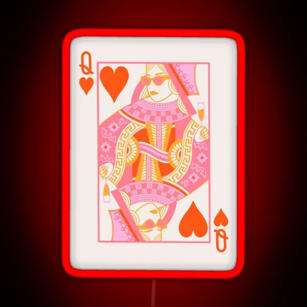 Queen Of Hearts RGB Neon Sign