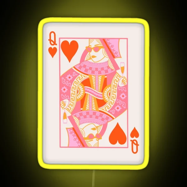 Queen Of Hearts RGB Neon Sign