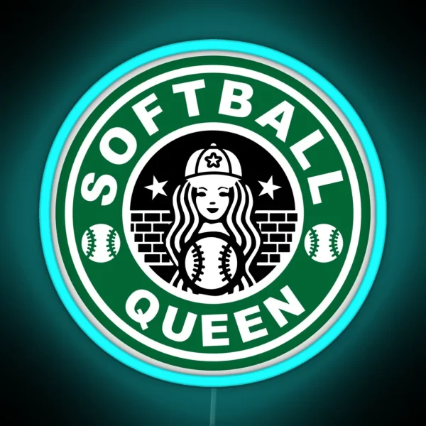 QUEEN SOFTBALL RGB Neon Sign