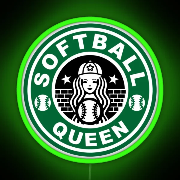 QUEEN SOFTBALL RGB Neon Sign
