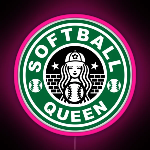 QUEEN SOFTBALL RGB Neon Sign
