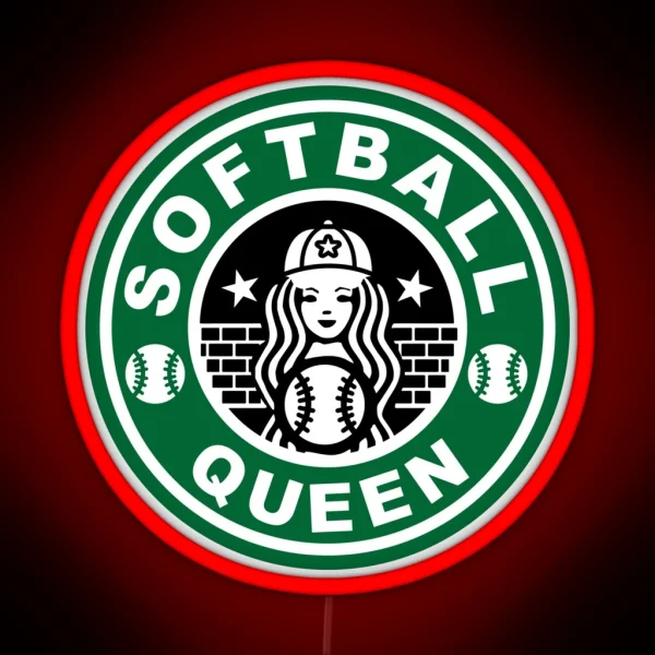 QUEEN SOFTBALL RGB Neon Sign