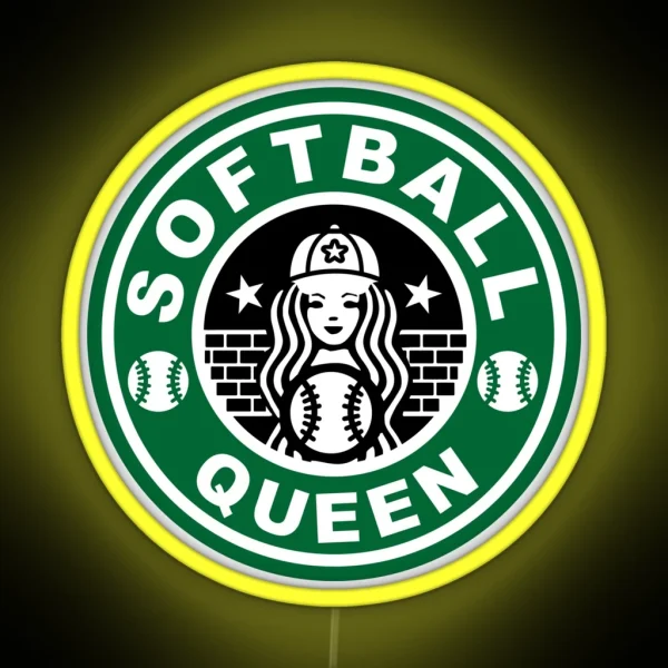 QUEEN SOFTBALL RGB Neon Sign
