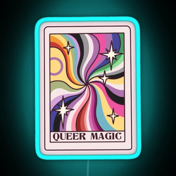 Queer Magic Tarot Card RGB Neon Sign