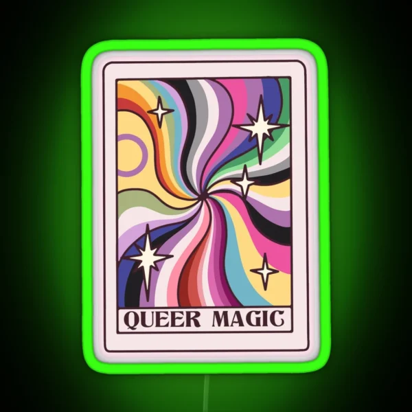Queer Magic Tarot Card RGB Neon Sign