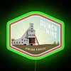 Quincy Mine vintage-inspired retro-style LED RGB color changing neon decoration.