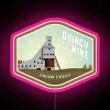 Vintage Quincy Mine Industrial Style RGB Neon Sign Decor Accents