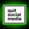 Ditch the digital clutter with modern quitting social media neon