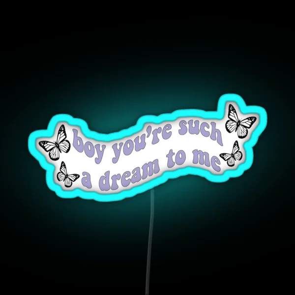 R E M Lyrics RGB Neon Sign