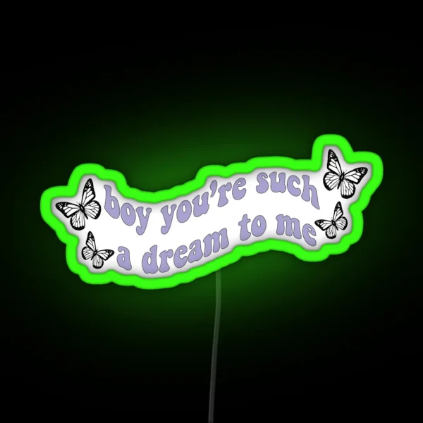 R E M Lyrics RGB Neon Sign