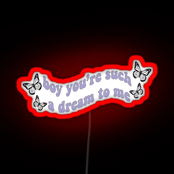 R E M Lyrics RGB Neon Sign