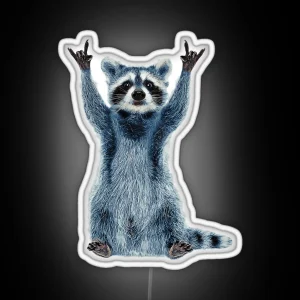 Raccoon Led Cool Nature Raccoon Tee Cute Raccoon Classic RGB Neon Sign