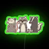 Wildlife woodland friends collection neon light decor for kids bedrooms.