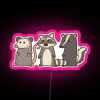 Wild woodland trio raccoons opossums skunks shine in color