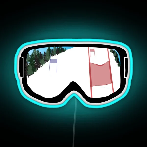 Race Day Goggles RGB Neon Sign