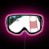 Neon RGB illuminated racing sign with customizable color options available.