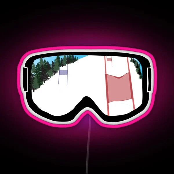 Race Day Goggles RGB Neon Sign